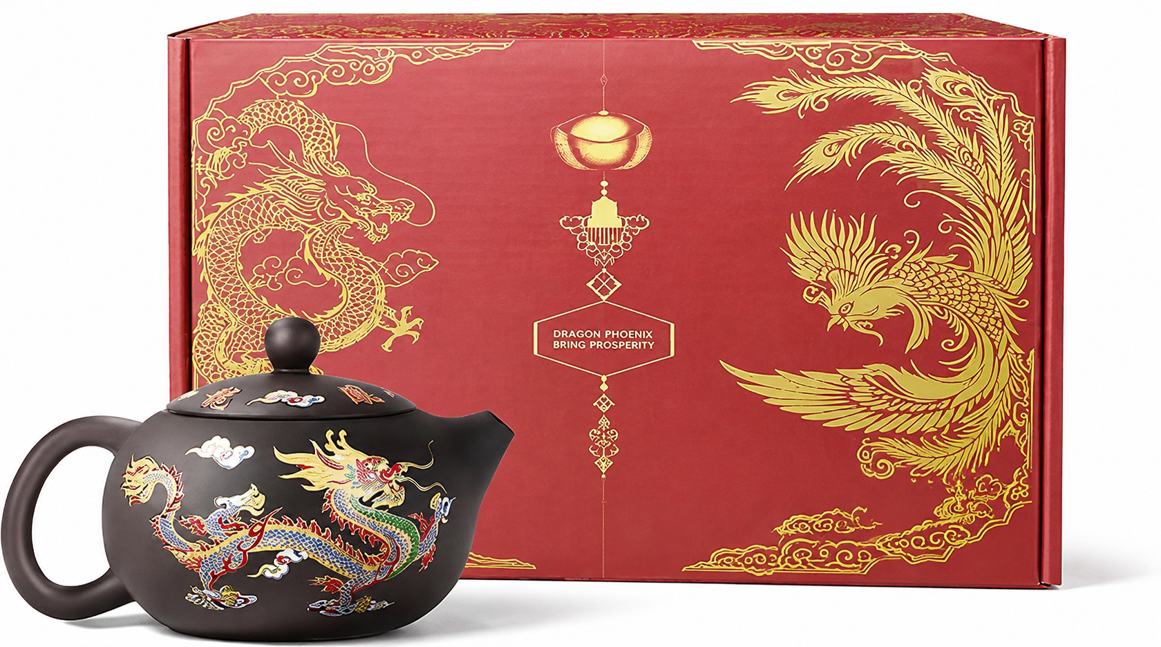 Dragon And Phoenix Pot with Box
